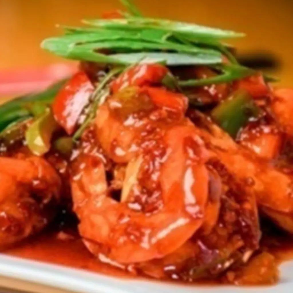 Fried Prawns With Chili Sauce